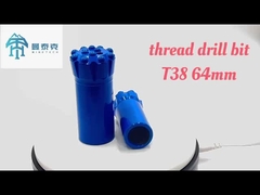 Sferische T38 76mm draad Rock Drill Button Bits voor mijnbouw Broca Normal Body